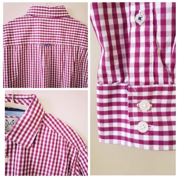 CREW Clothing Co. | Classic Fit Plum Gingham Shirt - Picture 5 of 8